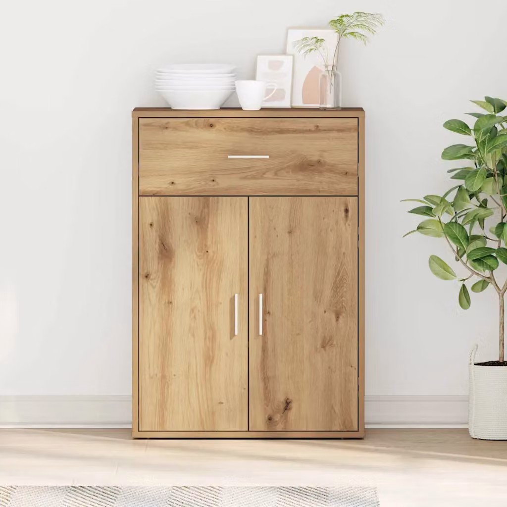 Credenza moderna vidaXL in legno color marrone L: 60 cm, P: 30 cm, H: 84 cm