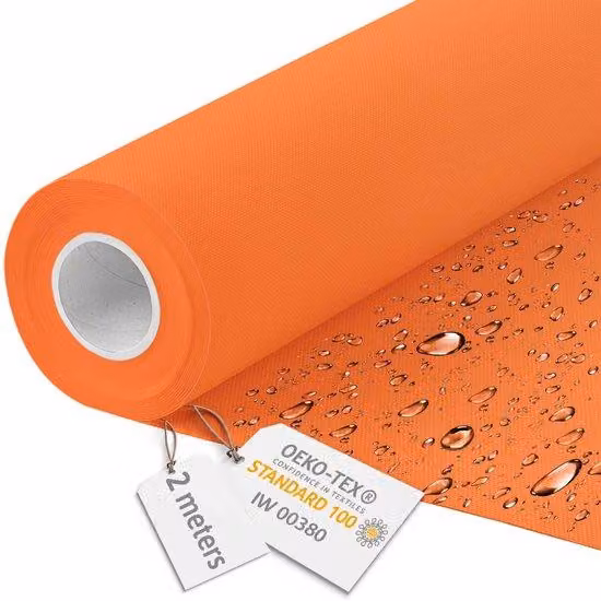 Tela impermeabile, larghezza 160 cm, 600D, arancione, 2 m