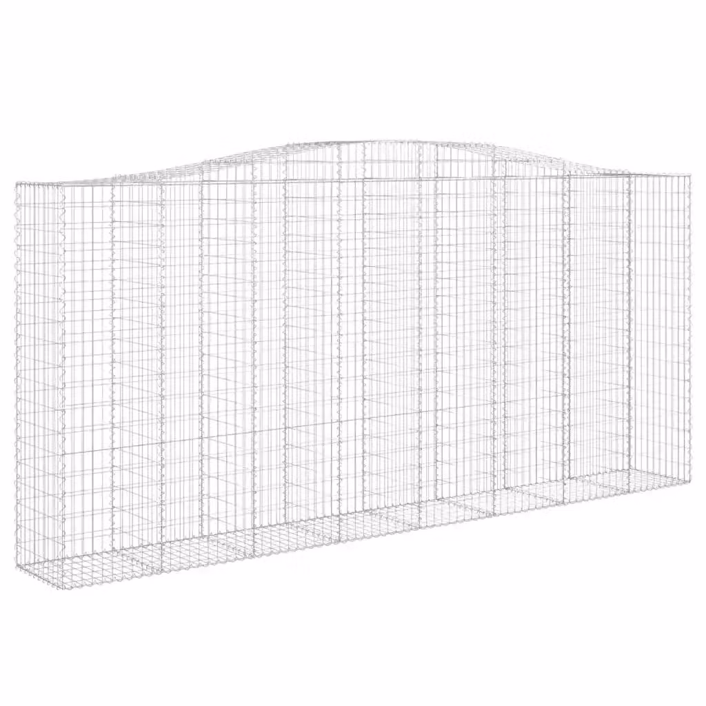 Cesto Gabbione ad Arco vidaXL in Acciaio Zincato Argento L: 400 cm, P: 50 cm, H: 180/200 cm – 2