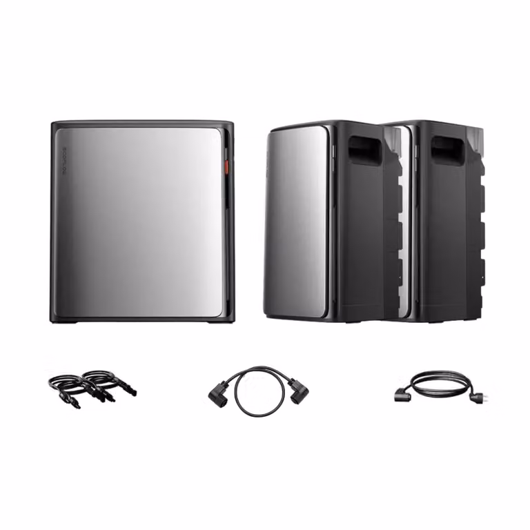 Centrale elettrica da balcone Powerness® con accumulo 7,68kWh EcoFlow Stream Ultra X con 2x Stream AC Pro per centrale elettrica da balcone, 4 ingressi solari MPPT, (IVA 0%)