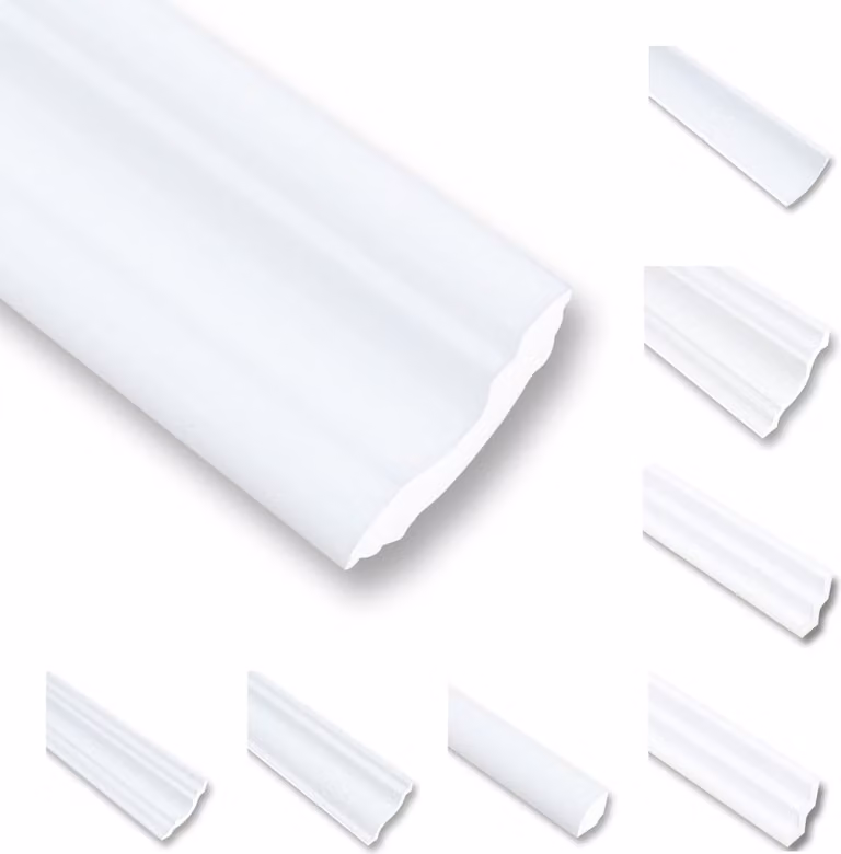 MDEKOR 20 metri di Cornici per Soffitto in Polistirene XPS Profilo Decorativo Bianco 30x30 cm Pacchetto Risparmio NC40