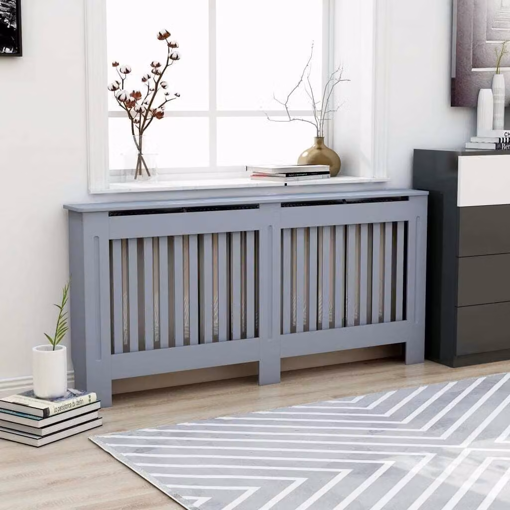 The Living Store Rivestimento per radiatori antracite 172x19x81,5 cm MDF