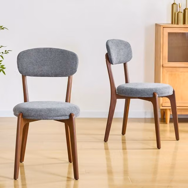Set 2 Sedie da Pranzo Imbottite in Tessuto ¨C Xylo ¨C Stile Moderno, Beige