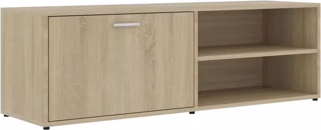 Mobile TV multimediale mensola TV credenza TV sala da pranzo soggiorno camera da letto rovere Sonoma 120 x 34 x 37 cm legno ingegnerizzato marrone 02_0027465