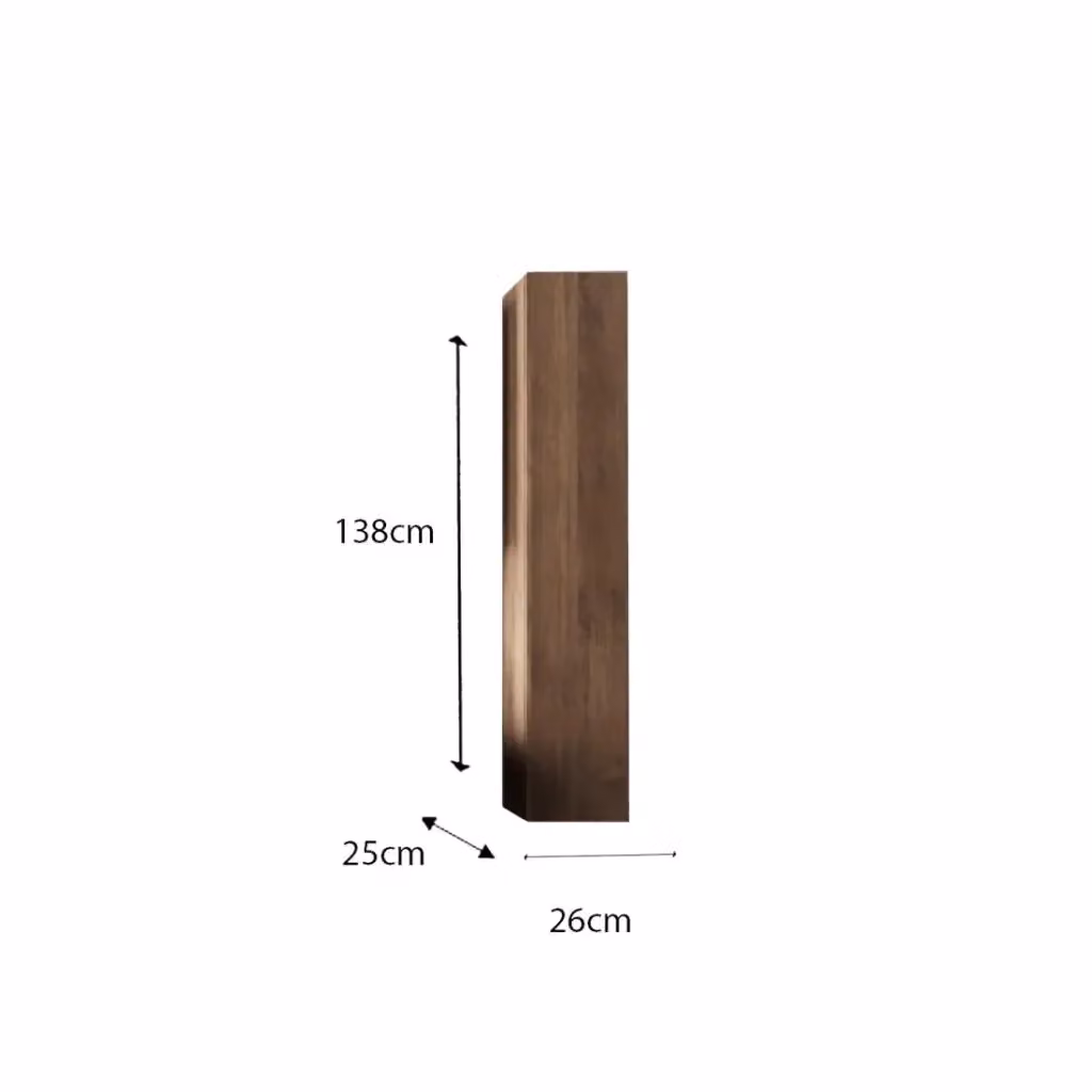Mobile da bagno sospeso Meublorama FRASSI in rovere marrone con ante a battente e design moderno – 2
