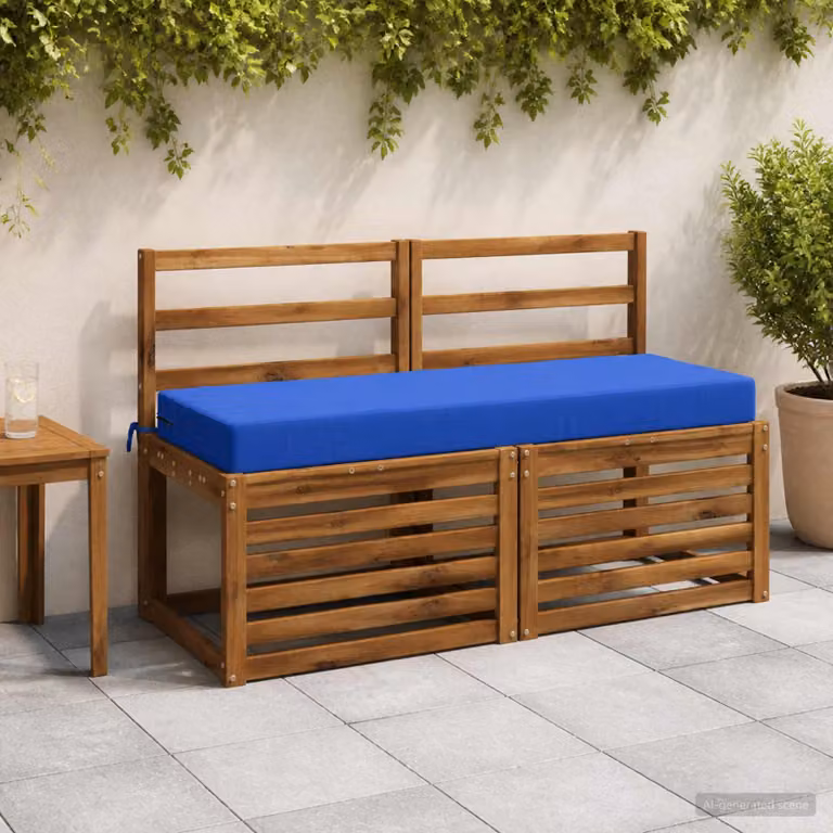 Cuscino per la seduta vidaXL SOEST in poliestere blu con rivestimento lavabile e resistente ai raggi UV