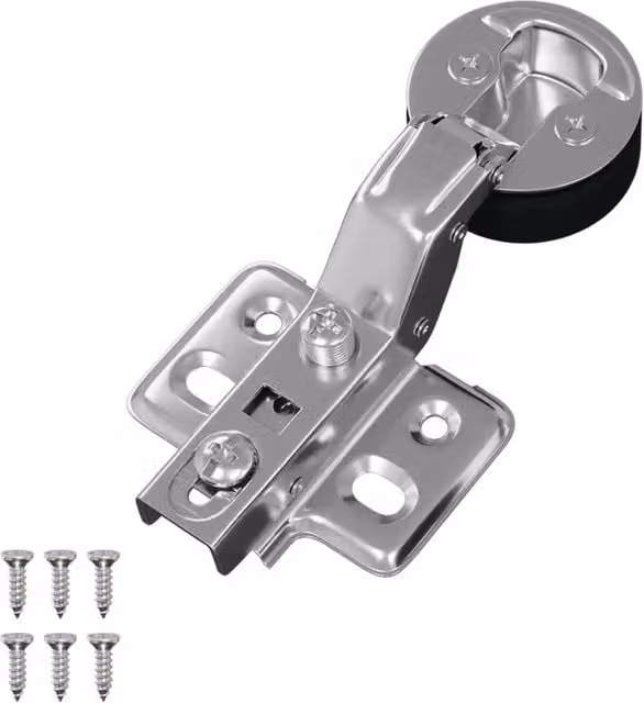 Set di 123 cerniere in acciaio e ferro con chiusura soft close, colore argento cromo, diametro 35 mm, modello CFW4501976