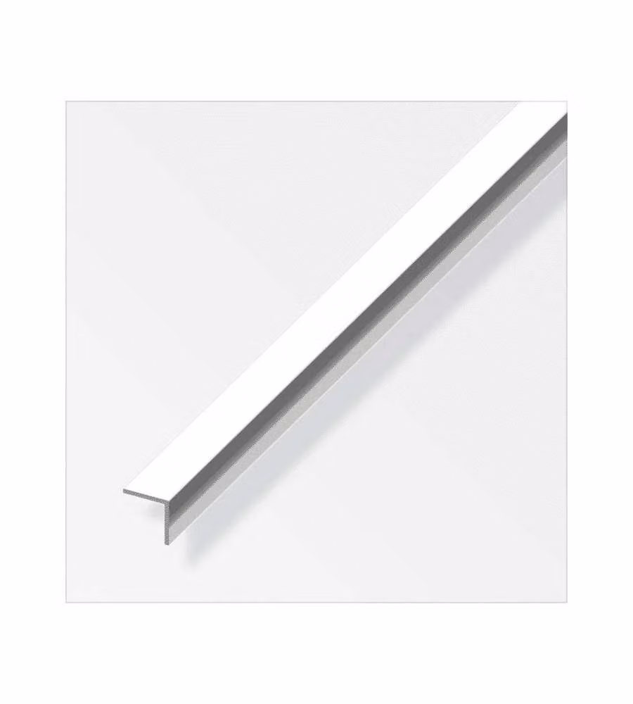 Angolare 30x15x1 Alluminio Anodizzato Bianco 1m - Profilo Resistente