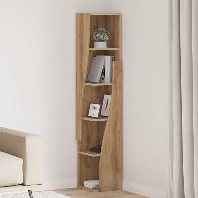Scaffale angolare moderno vidaXL in legno marrone L/P/H: 27,5 x 27 x 140 cm