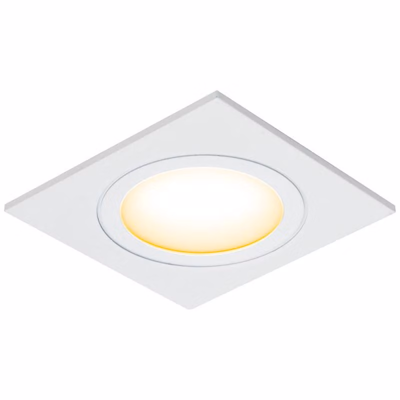 EVN LED da incasso a soffitto, quadrato, bianco, IP20, 350 mA, 3 W, 3000 K, 210 lm, diametro di incasso 55 mm