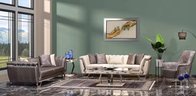 Luxus Sofagarnitur 3+3+1 Sitzer modern Set Design Sofa Polster