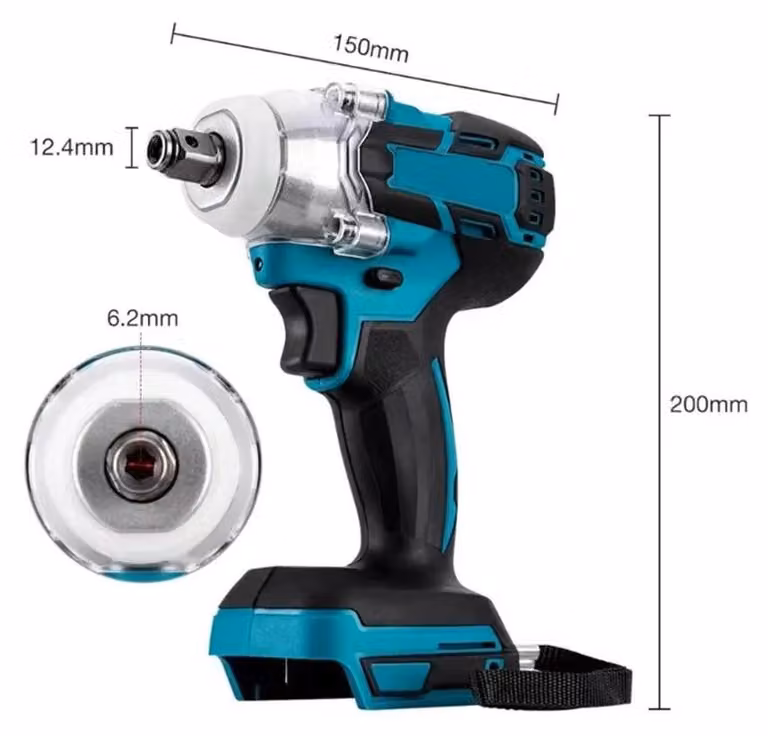 Avvitatore a percussione a batteria - 18V - Coppia di serraggio: 520 Nm - Attacco quadrato da 1,27 cm - Motore brushless - Senza batteria e caricabatterie - Con custodia per utensili