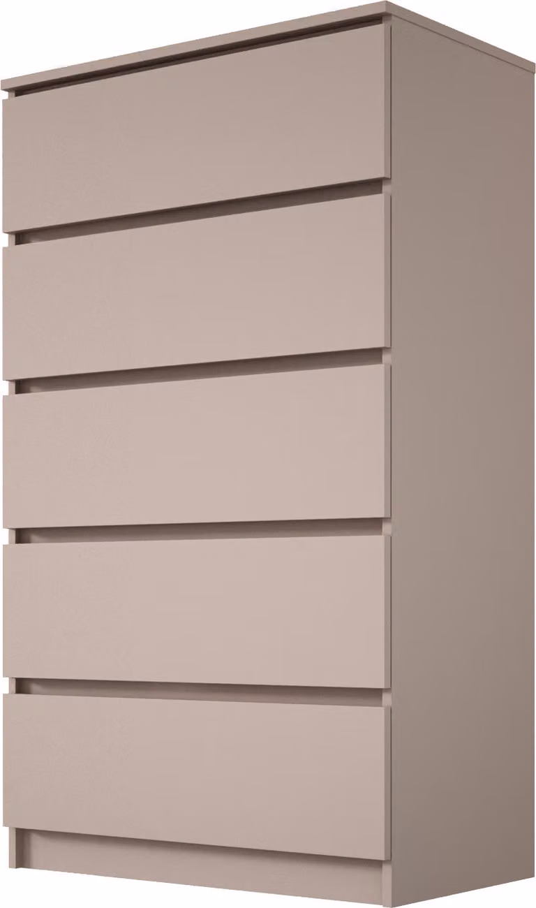 Cassettiera, 5 cassetti, mou, 125 x 70 x 39 cm