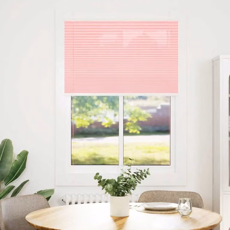 vidaXL Tenda Plissettata Rosa 95x150 cm Larghezza Tessuto 94,4 cm