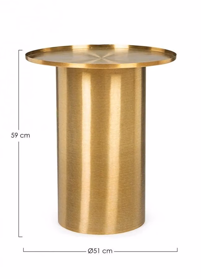 Tavolino rotondo Kalpita Gold D51 in metallo color oro per il tuo soggiorno – 2