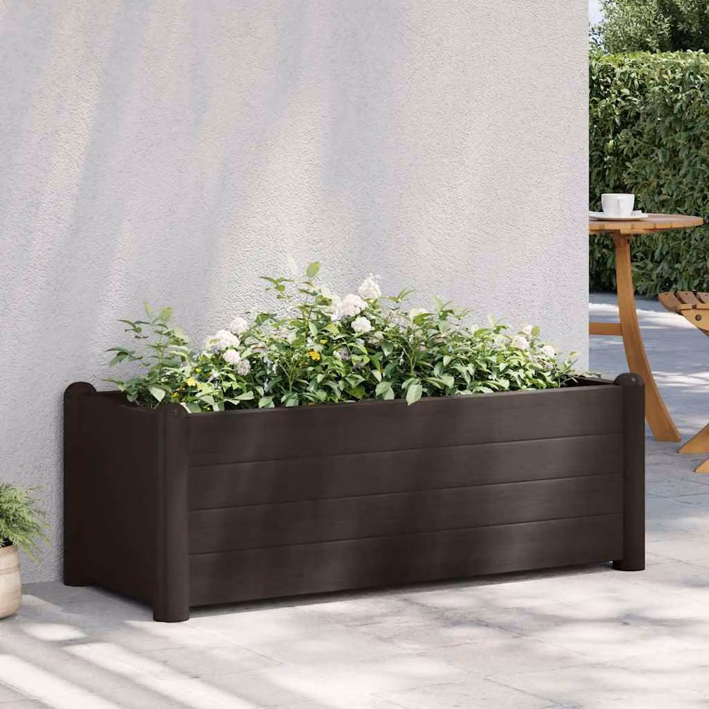 Letto rialzato da giardino vidaXL in plastica color moca L: 100 cm, P: 43 cm, H: 35 cm