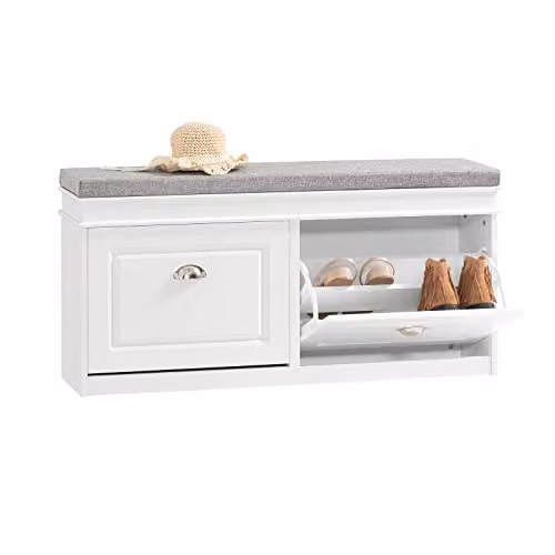 SoBuy Panca scarpiera con cuscino 104x24x52cm per ingresso