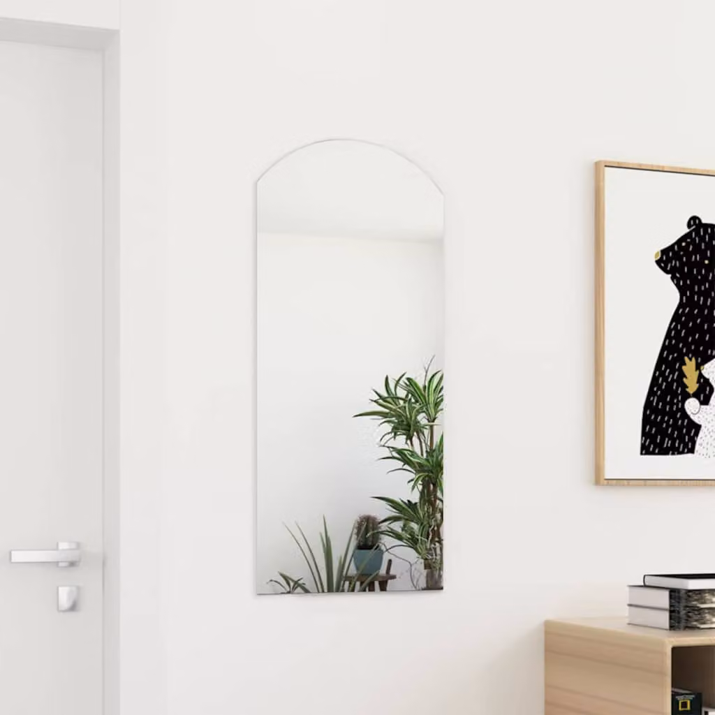 Specchio rettangolare minimalista in vetro vidaXL, disponibile in bianco o nero, L: 90 cm, H: 45 cm