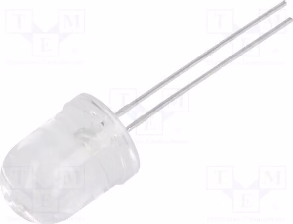 1x LED LL-1004WC2D-W2-3SD, diodo LED a foro passante, 10mm, 8500÷14000 mcd, bianco freddo, 10mm, angolo di emissione 30°