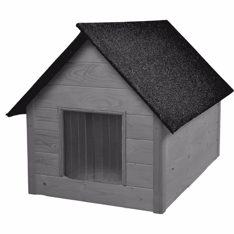 Cuccia isolata per cani con cuscino lettino | Colore grigio| Ideale per giardino e patio | Comfort in estate e in inverno | Robusta e resistente alle intemperie