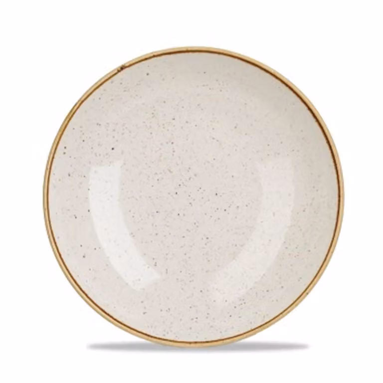 Piatto fondo in porcellana bianco stone, diam. 25cm, 12 pezzi