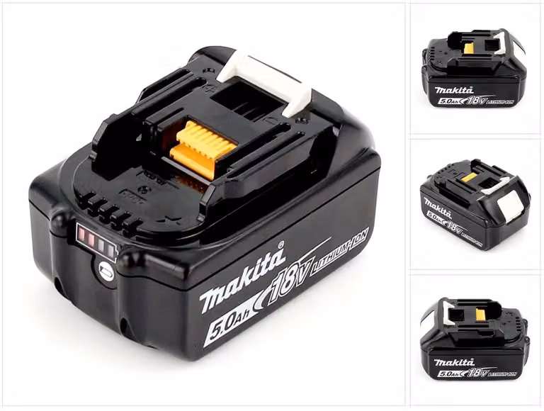 Makita BL 1850 B Batteria al litio da 18V 5,0 Ah ( 197280-8 / 632f15-1 ) con indicatore LED - Successore del 196672-8