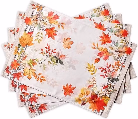 Set di 4 tovagliette in cotone Maison d'Hermione con fantasia floreale multicolore, L: 48 cm, P: 33 cm