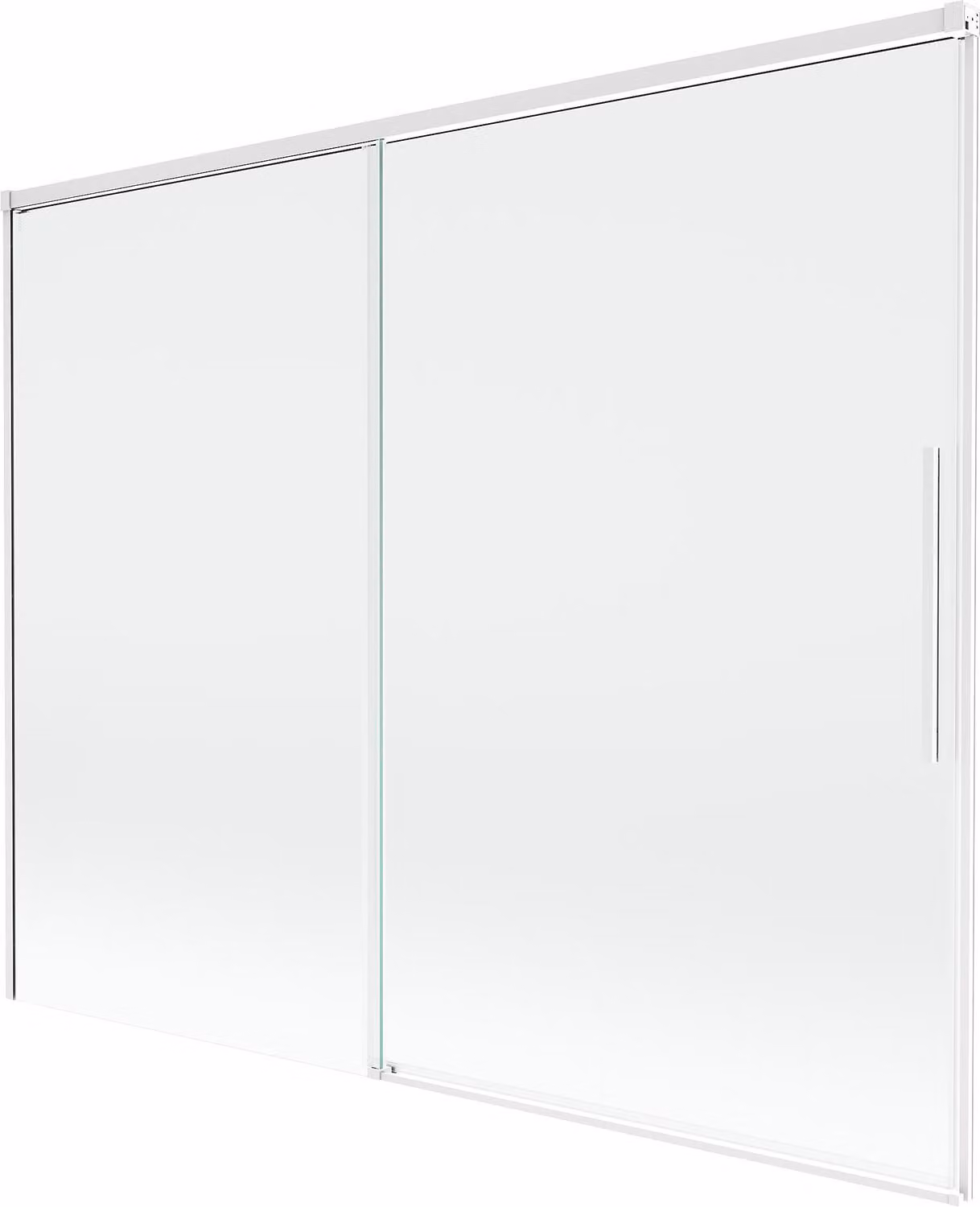 Mexen Rox paratia da vasca a 2 ante scorrevole 190 x 150 cm, trasparente, bianco - 8C9-190-001-20-00