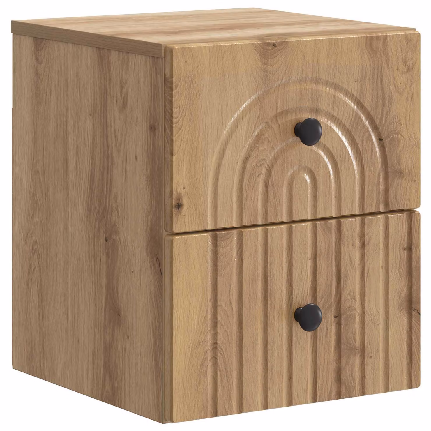 Mobiletto da notte a muro Rovere Artigianale 33 x 34,5 x 40 cm