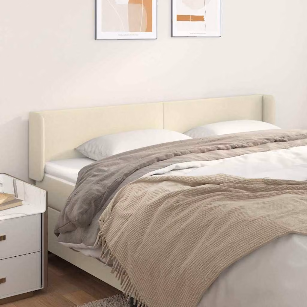 Testiera ad orecchio vidaXL in similpelle beige L: 163 cm, P: 16 cm, H: 78-88 cm