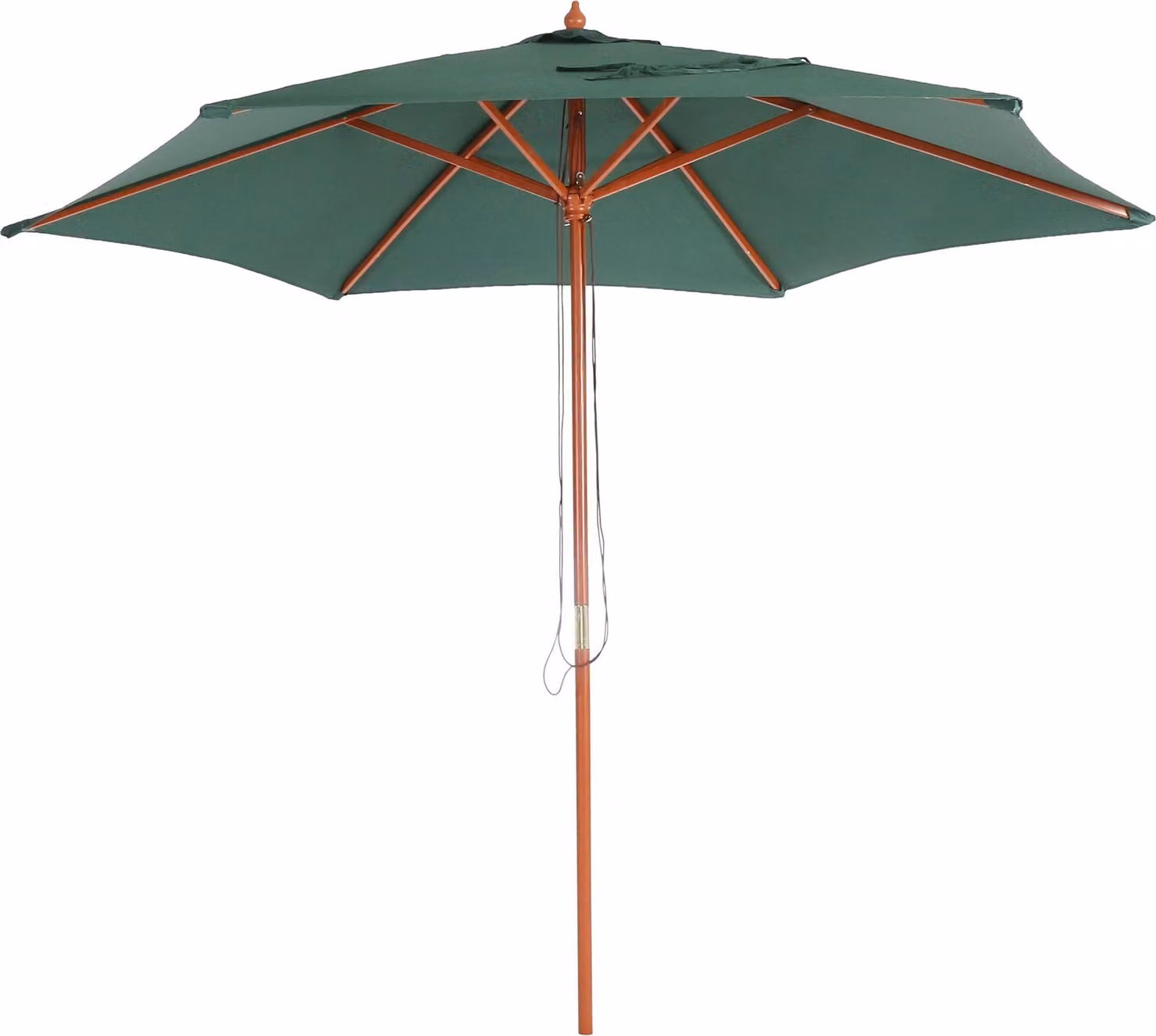 Ombrellone Florida, ombrellone da giardino, Ø 3m poliestere/legno ~ verde oliva