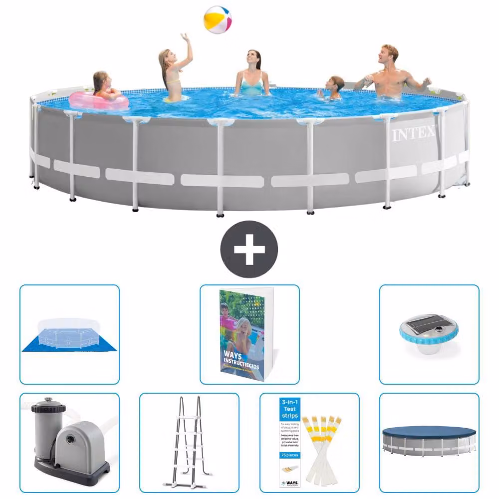 Struttura per piscina a forma di prisma - 549x122 cm - composta da 6 elementi - modello S596