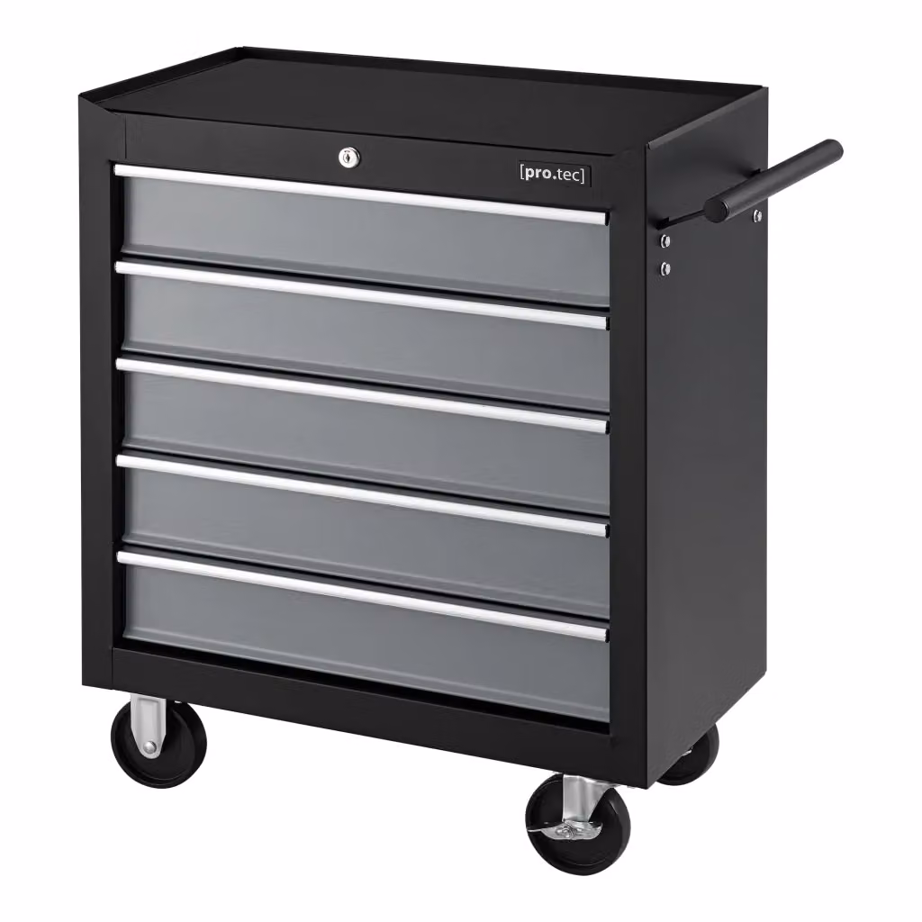 Carrello da Officina Portautensili pro.tec con 5 Cassetti, Nero, L/P/H: 77.5 x 33 x 69 cm – 2