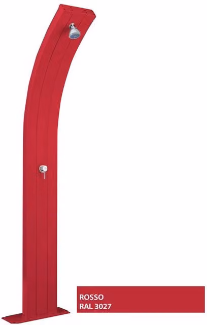 Doccia solare da giardino Dada Curva in alluminio da 40 litri colore rosso e blu