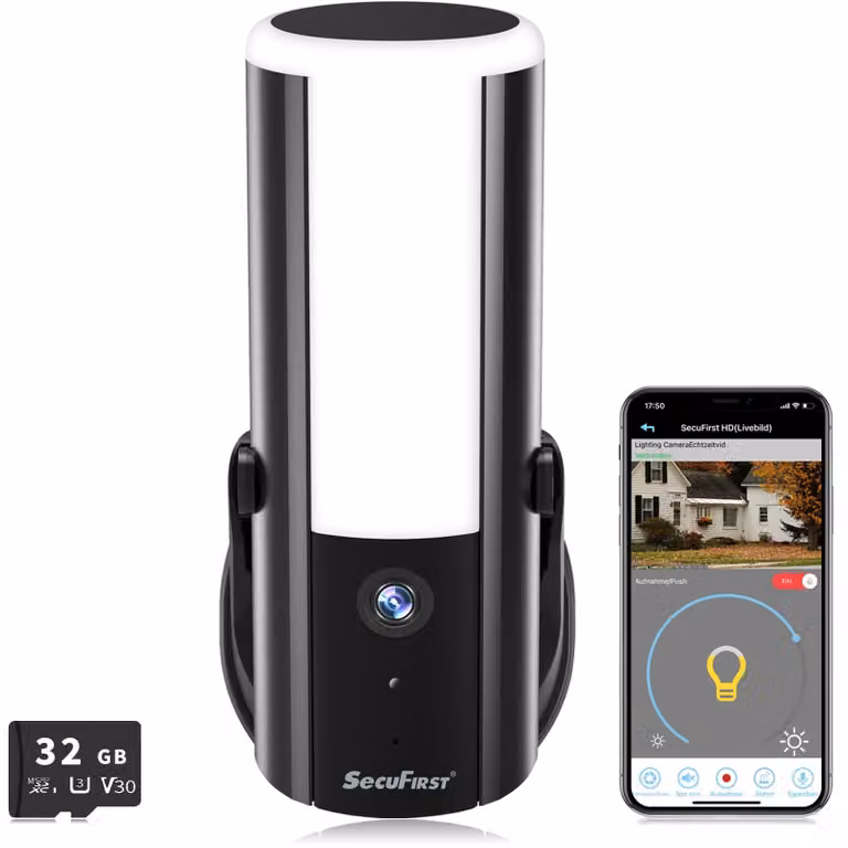 Telecamera di sicurezza per esterni con illuminazione LED integrata