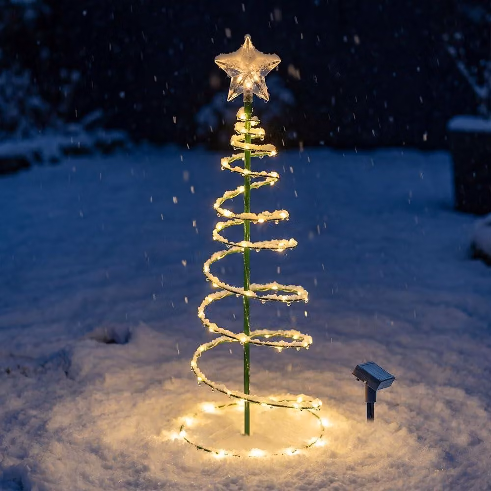 Catena luminosa a LED con pannello solare, 20 luci bianco caldo, per uso esterno