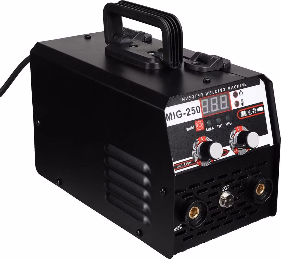 Saldatrice MIG/TIG/MMA - Inverter MIG-250 - 3 in 1 - 200 A - 220 V - Senza gas/filo animato - Display LED - Rosso ruggine
