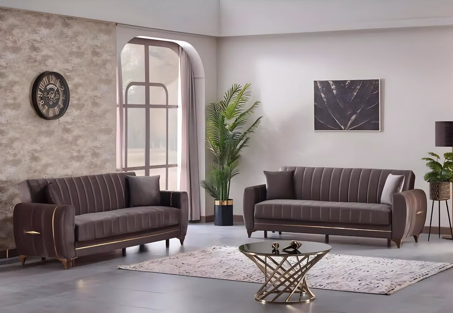 Wohnzimmer Design Sofagarnitur 3+3 Sitzer Moderne 2x Sofas Luxus Möbel Sitz