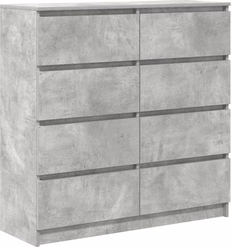 Credenza Grigio Cemento 100x35x99 cm in Legno Multistrato