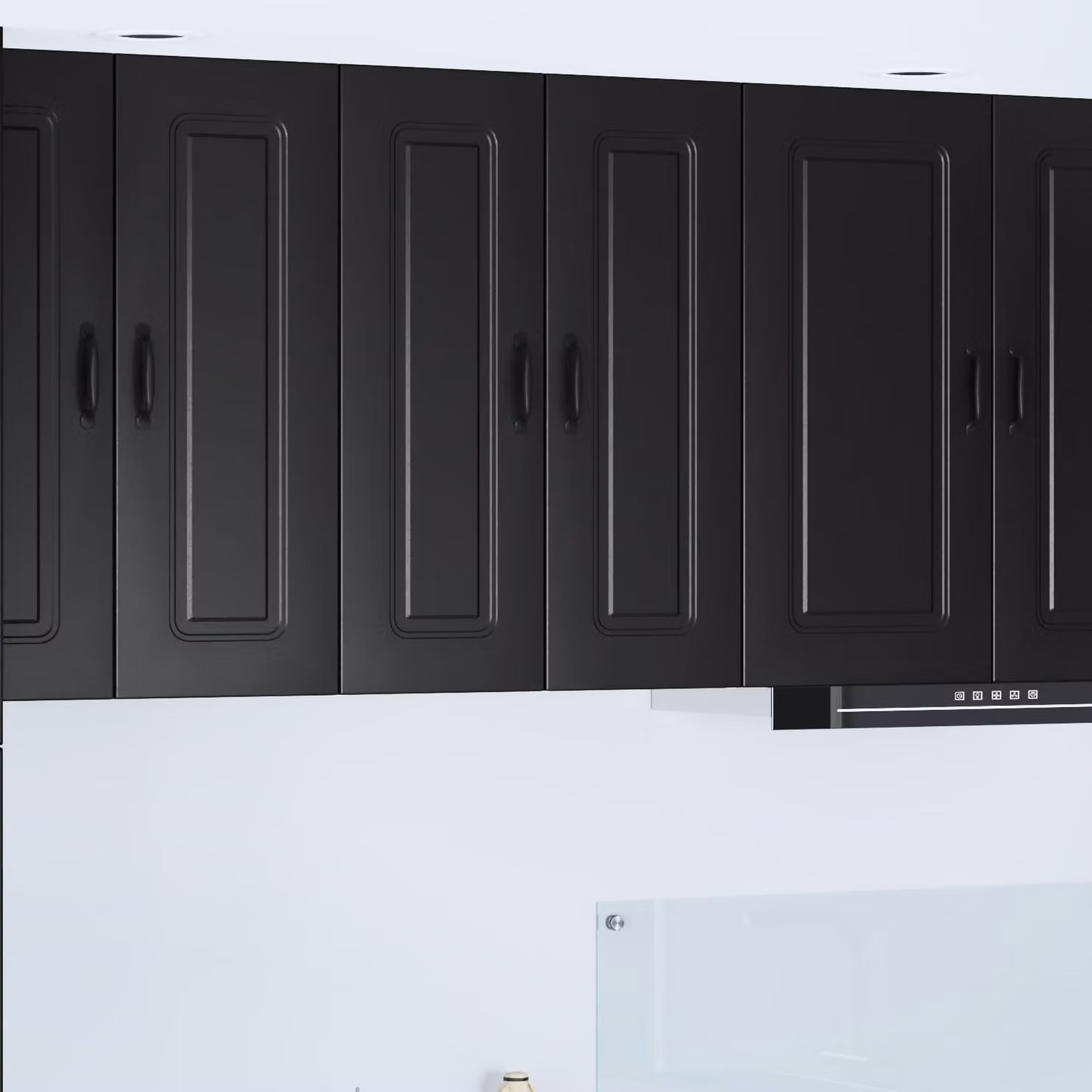 vidaXL Pannello per Lavastoviglie Kalmar Nero Opaco in MDF, Set da 2 Pezzi
