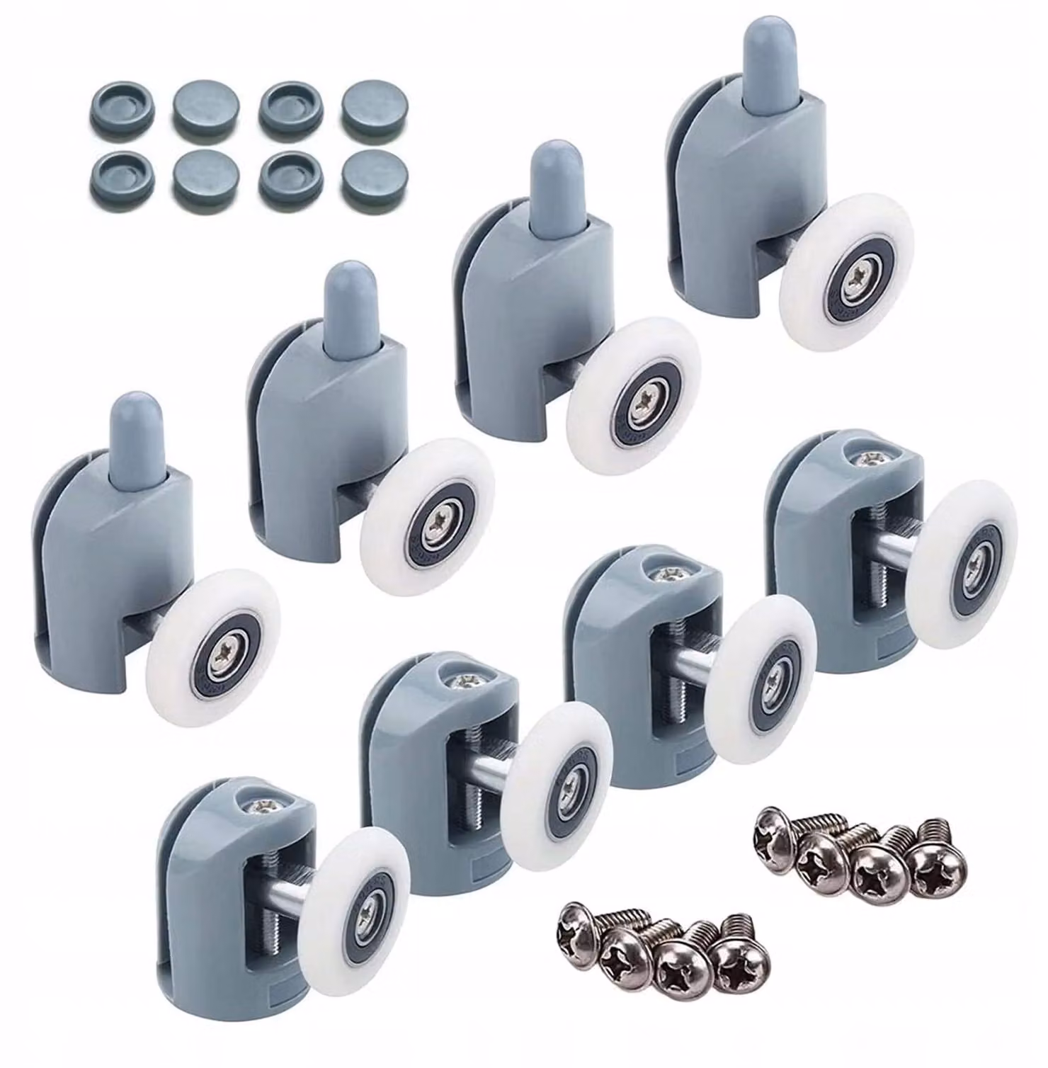 RUOTE PER CABINA DOCCIA, 24 mm, 8 pezzi, KIT COMPLETO