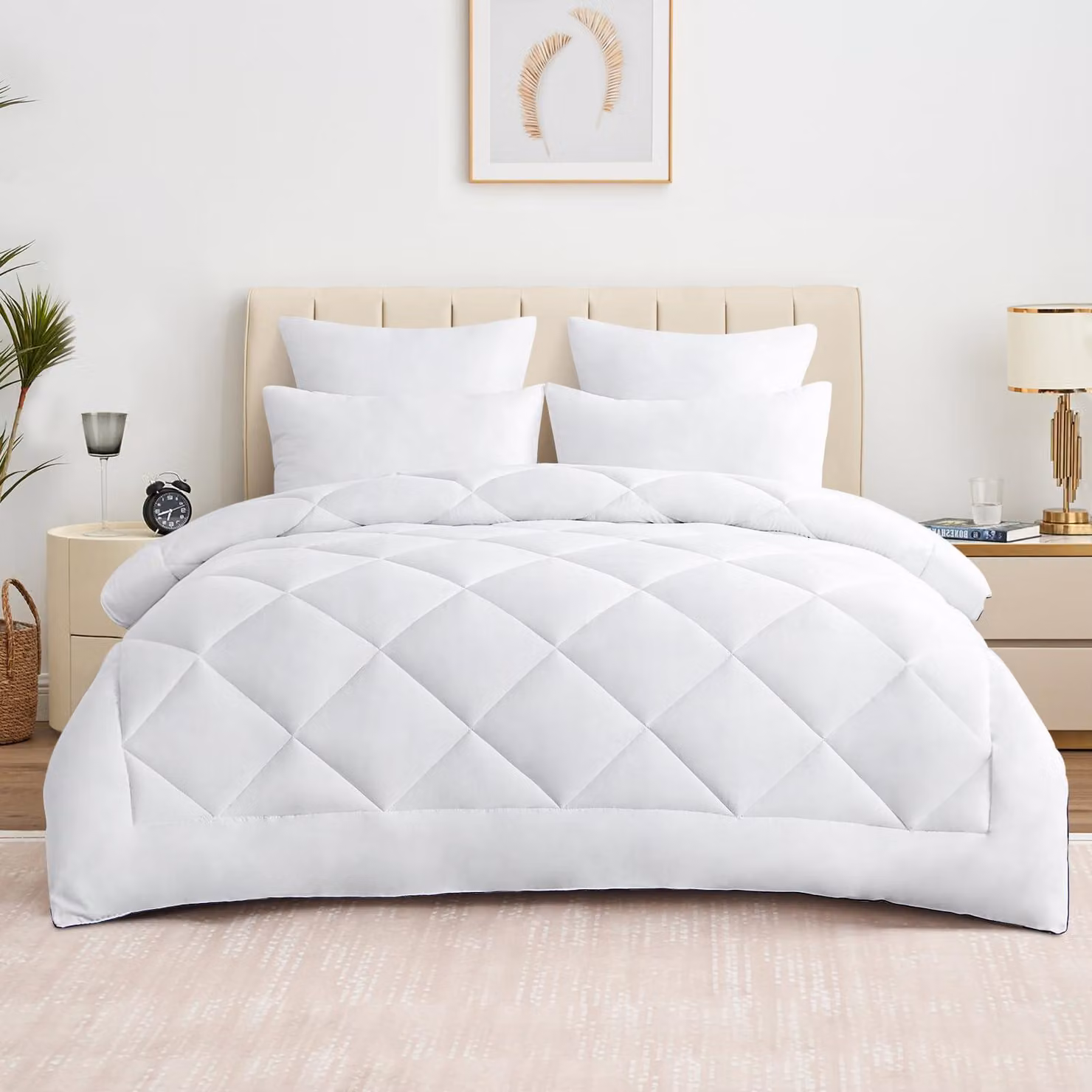 Copertura per letto, 240 x 260 cm, 300 g/m², piumino trapuntato, ideale per la camera da letto