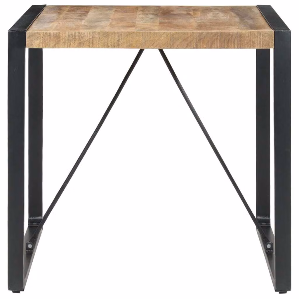 Tavolo da Pranzo 80x80x75 cm in Legno di Mango Grezzo