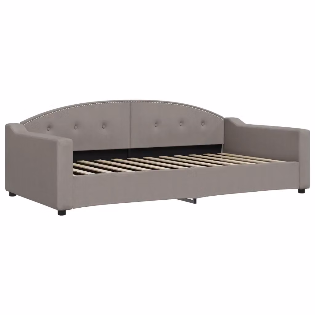 Letto da giorno moderno vidaXL in tessuto beige e grigio L/P/H: 200 x 110 x 75 cm – 2