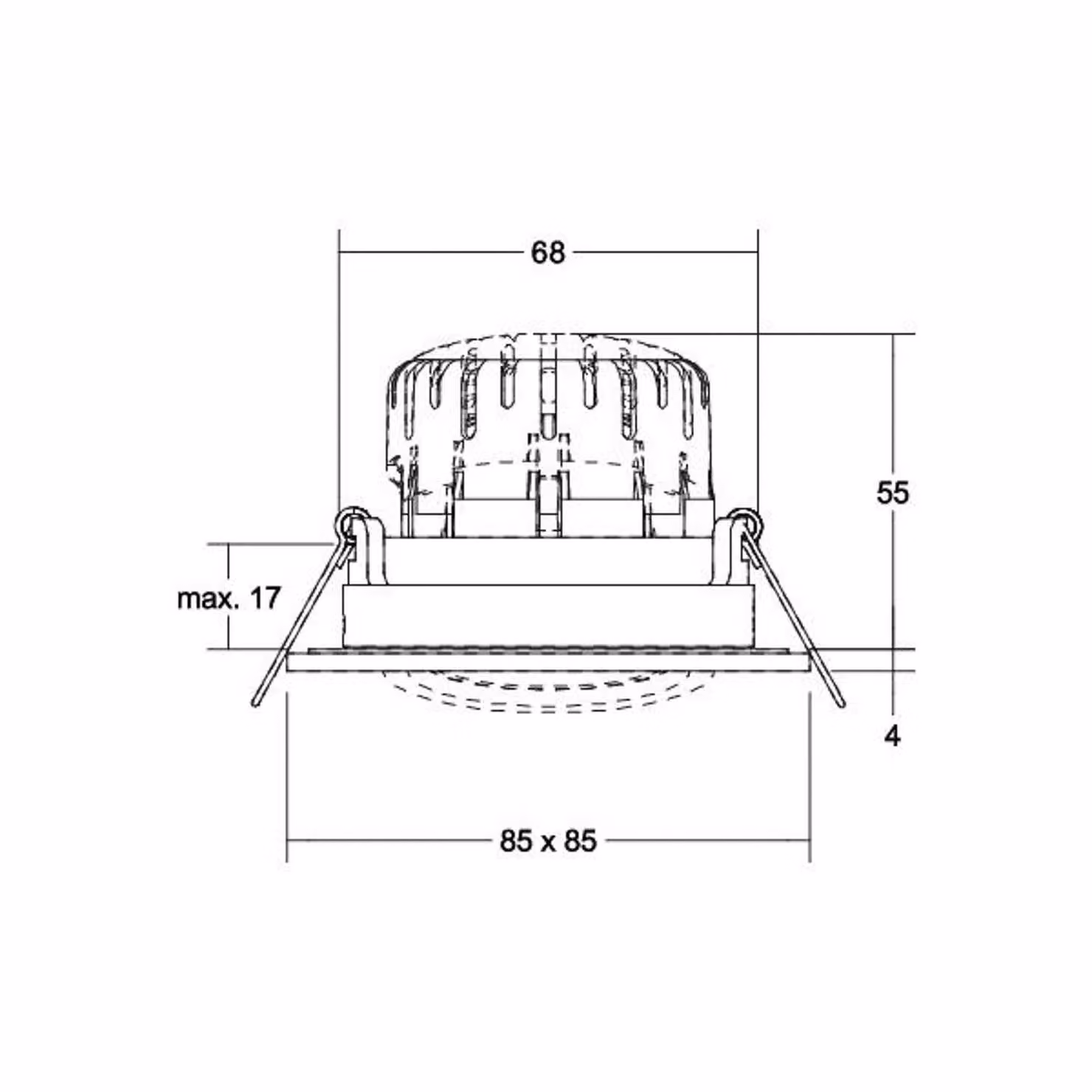 BRUMBERG BB25 IP65 RC driver scatola di connessione rotonda nichel opaco BB25, dimmerabile, Alluminio / Grigio / Zincato, Bagno, Alluminio, Downlight