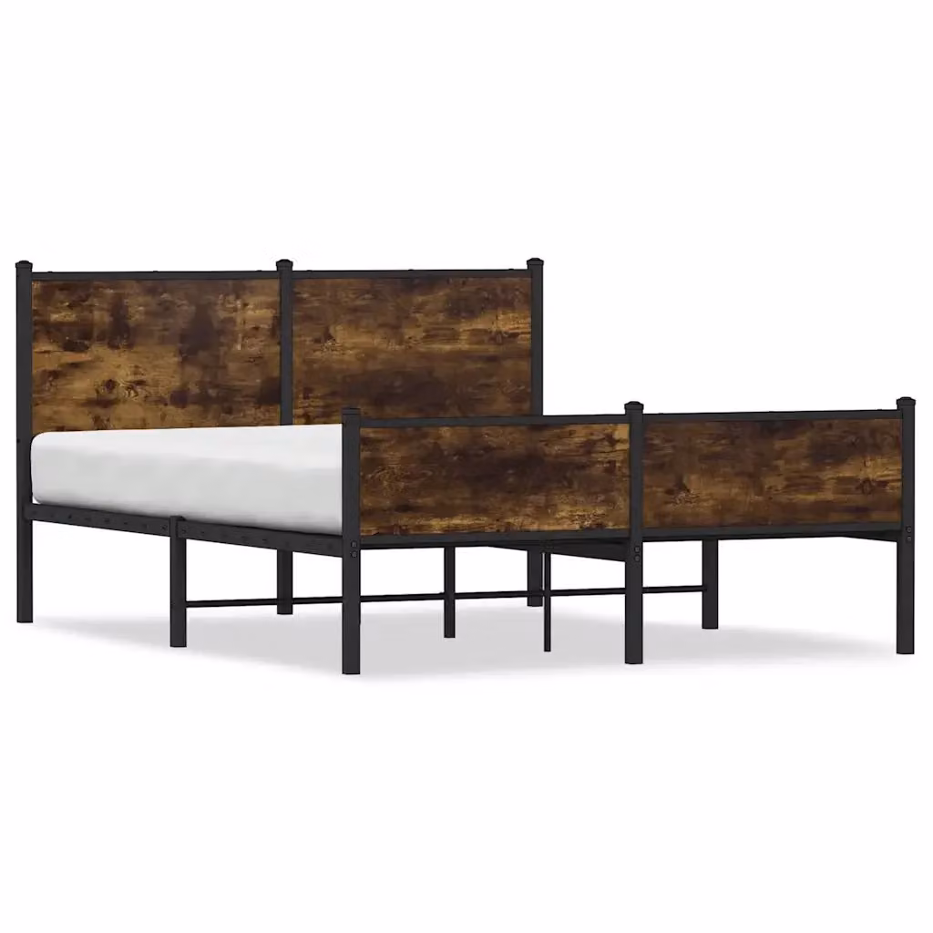 Struttura Letto in Metallo e Rovere Fumo Design Mania L: 140 cm, P: 190 cm – 2