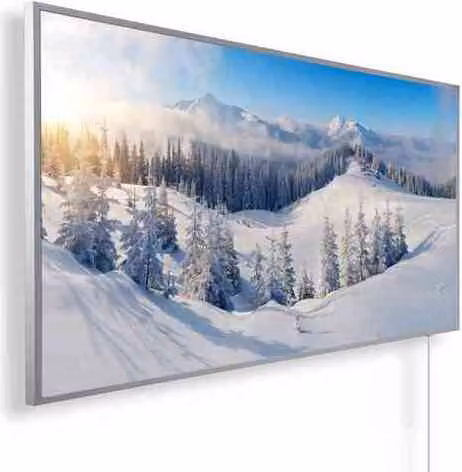 Riscaldatore a infrarossi KÖNIGHAUS Panorama 1200 W - Paesaggio innevato con termostato intelligente e app