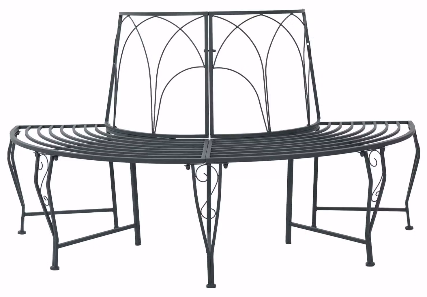 Panchina in legno 4 posti 160 x 80 x 89 cm Acciaio