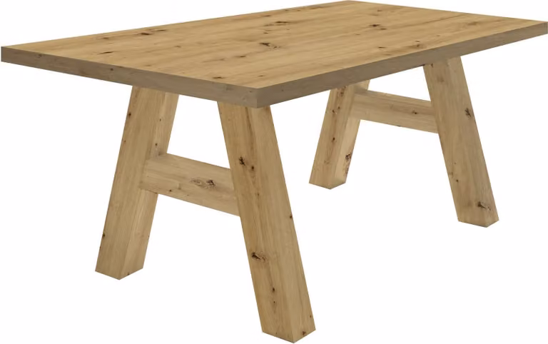 Tavolo da pranzo Elia 2 180 x 90 x 75 Tavolo da pranzo in rovere nodoso 13262-180