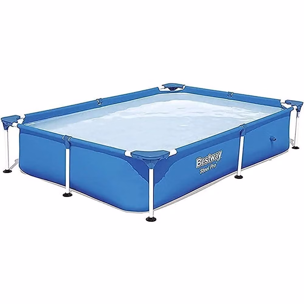 Piscina fuori terra rettangolare Bestway Steel Pro blu con bordi in acciaio da 1200 Lt L: 221 cm, P: 150 cm, H: 43 cm – 2